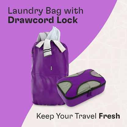 Shacke 6 Set Packing Cubes for Travel - Compression Packing Bags/Travel Organizer - Luggage Organizer Bags for Traveling - Travel Essentials for Women - Cruise Must Haves Packing List