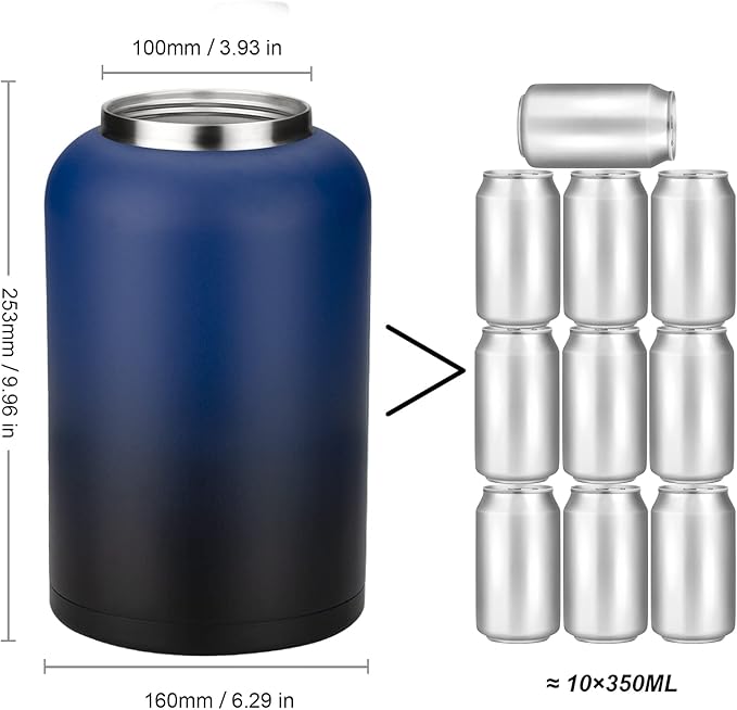 Zenbo One Gallon Jug with Straw, 128 oz Double Wall Vacuum Insulated Sports Water Bottle, Keeps Cold up to 48 Hours, Leak-Proof & Sweat-Proof Stainless Steel Water Jug for Gym, Outdoor & Camping