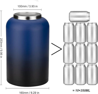 Zenbo One Gallon Jug with Straw, 128 oz Double Wall Vacuum Insulated Sports Water Bottle, Keeps Cold up to 48 Hours, Leak-Proof & Sweat-Proof Stainless Steel Water Jug for Gym, Outdoor & Camping