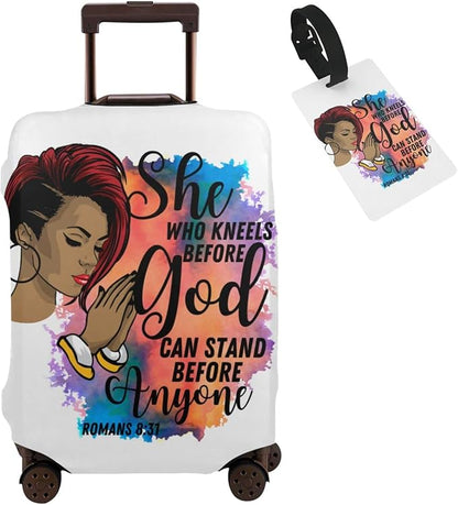 Travel Luggage Cover Washable Suitcase Protector Anti-Scratch Suitcase Cover Fits 18-32 Inch Luggage(S (for 18--21 inch luggage))