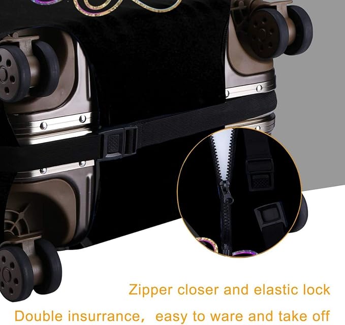Travel Suitcase Protector African Woman Elastic Protective Washable Luggage Cover With Concealed Zipper Suitable For 18-32 Inch (M (for 22--24 inch luggage))