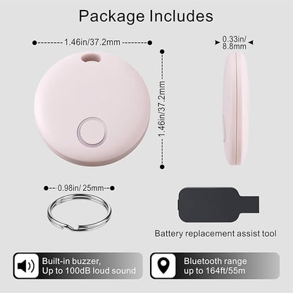 Air Tracker 4 Pack, Smart Bluetooth Tracker Works with Apple Find My (iOS Only), Item Finder Locator for Keys, Luggage, Backpack, IP67 Waterproof