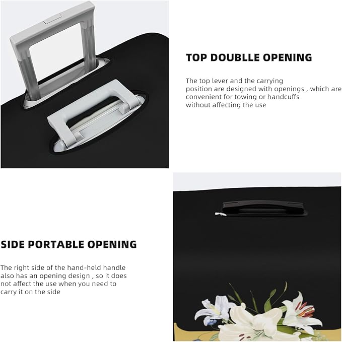 Decorative I Suitcase Protectors Elastic Washable Luggage Covers With Concealed Zippers For 18-32 Inch Luggage (Size S: Fits 18-21 Inch)