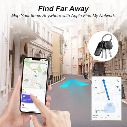 Find My - Keys Finder Locator with Sound, 4 Pack Air Tracker Smart Tag Through [Apple MFi Certified] (iOS Only), Bluetooth Tracker for Apple Find My, for Key, Bags, Luggage, Pet, Wallet