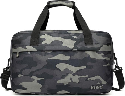 Kono Travel Duffel 20L Under Seat Carry-On Sports Tote Gym Weekender Overnight Bag - 15.75"x9.84"x7.87" Camo