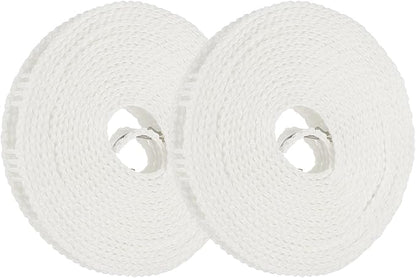 uxcell 2 Pcs Portable Travel Clothesline, 16.4ft Clothes Line Outdoors Travel Hanger Foldable Clothesline Rope with Hooks for Camping Hotel Backyard Home Cruise Ship, White
