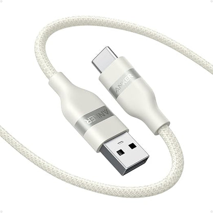 Anker Car Carplay Cable for iPhone 17 16 Pro Max Plus, Upcycled Braided USB A to USB C Car Charger Cord for Samsung Note20 and More(6FT,White)