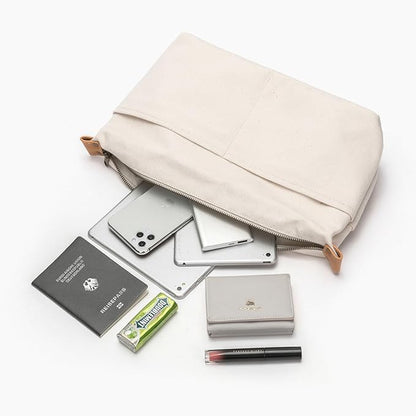 Insert Storage Bag Purse Organizer and Cosmetic Travel Bags for Women Makeup Bag with Compartments Three Sizes Cotton Canvas built-in compartments functiona and fashionable