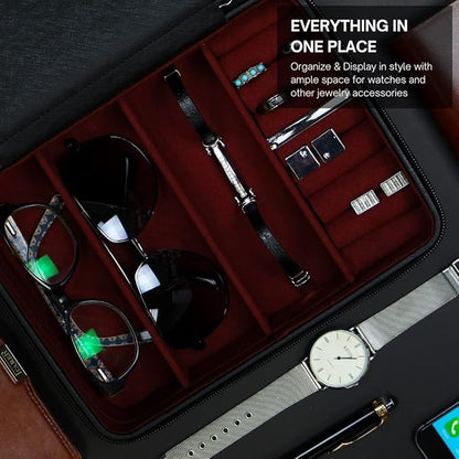 Love Life Watch, Cufflinks and Sunglasses Jewelry Box and Organizer