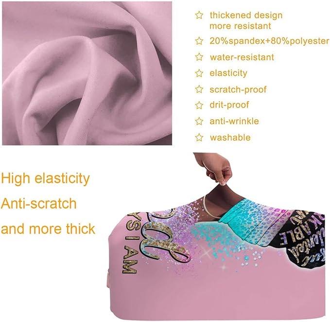 Travel Suitcase Protector Light skin african american Elastic Protective Washable Luggage Cover With Concealed Zipper Suitable For 18-32 Inch (M (for 22--24 inch luggage))