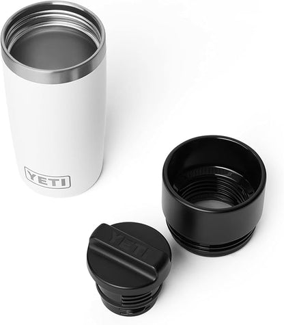 YETI Rambler 12 oz Travel Bottle, Stainless Steel, Vacuum Insulated with Leakproof Commuter Cap, White