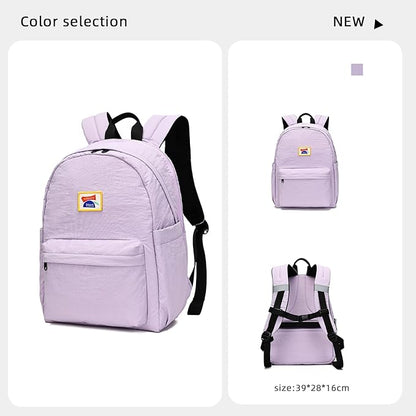willikiva Kids Backpack for School Boys Girls Teens Toddler Backpack Waterproof Kindergarten Preschool Elementary Bookbag Children Travel Bag(Purple,Medium)