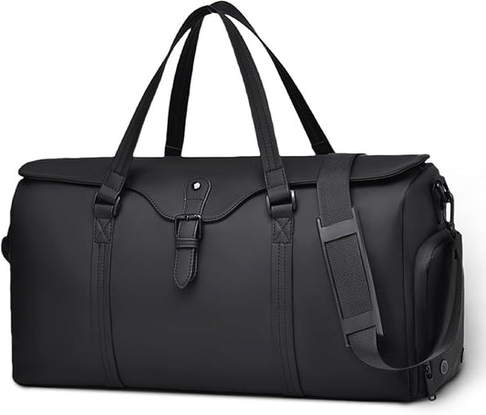 Travel Bag for Men Women, Duffle Bags for Travel with Shoe Compartment Weekender Overnight Carry On Bag with Dry Wet Separated Pocket Personal Item Bag for Gym Trip Workout