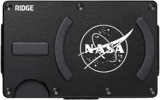 Ridge Wallets for Men Compatible with Magsafe - Slim Minimalist Compact Wallet and Card Holder, RFID Protected Front Pocket Wallets for Men with Integrated Cash Strap (Nasa Nebula)