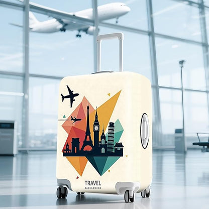 ANNA QUEEN Travel Luggage Cover Suitcase Protector Suitcase Cover Anti-Scratch,Stretchable Luggage Travel Bag Cover Washable