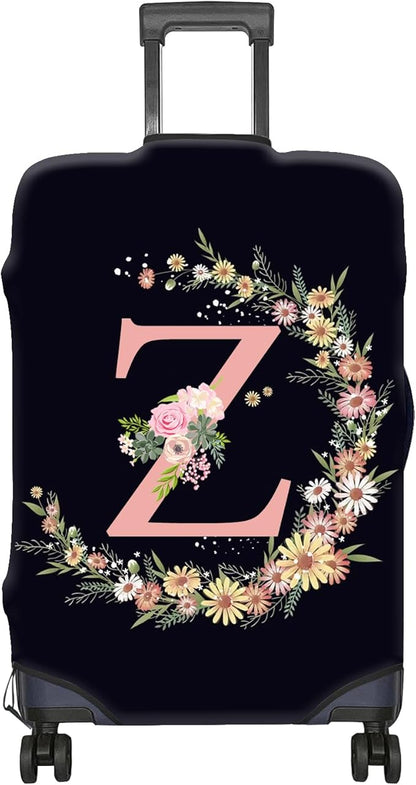 Luggage Suitcase Cover Protector Luggage Elastic Washable Baggage Covers Initial Cute Aesthetic for Unisex Women Girls Travel Trip M(22-25 inch)-Letter Z