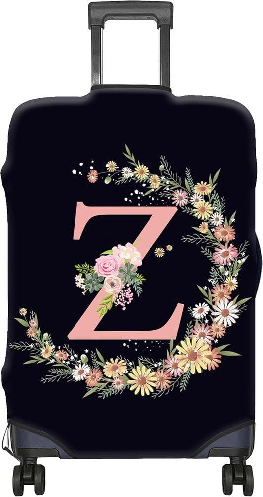 Luggage Suitcase Cover Protector Luggage Elastic Washable Baggage Covers Initial Cute Aesthetic for Unisex Women Girls Travel Trip M(22-25 inch)-Letter Z