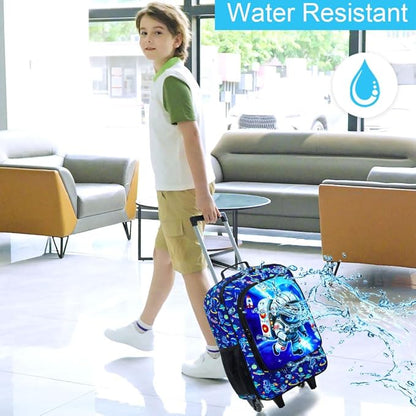 KLFVB Kids Luggage for Boys Girls, Cute Rolling Wheels Suitcase for Toddler, Children Travel Carry on Suitcase