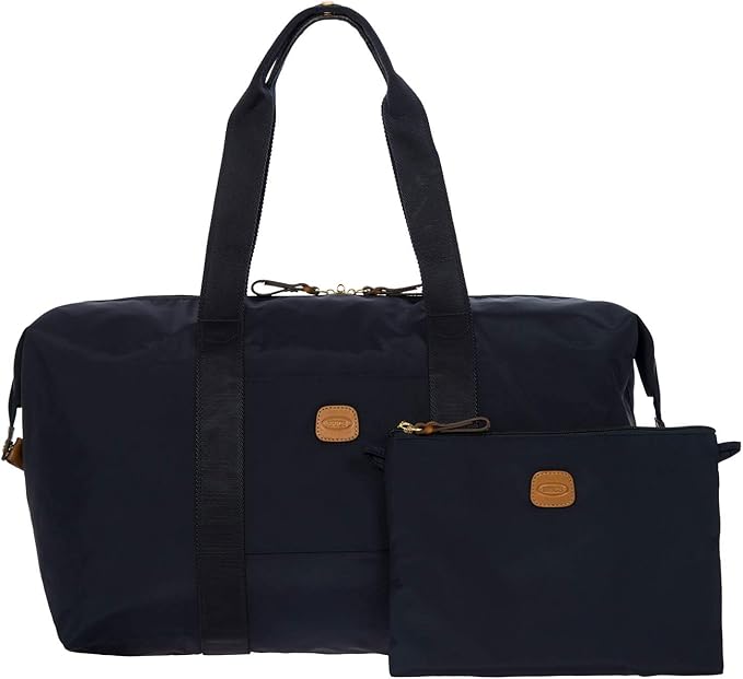 Bric's X-Bag/X-Travel 2.0 Folding Duffel Bag - 18" Carry On and Overnight Travel Bag - Navy
