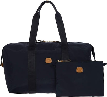 Bric's X-Bag/X-Travel 2.0 Folding Duffel Bag - 18" Carry On and Overnight Travel Bag - Navy