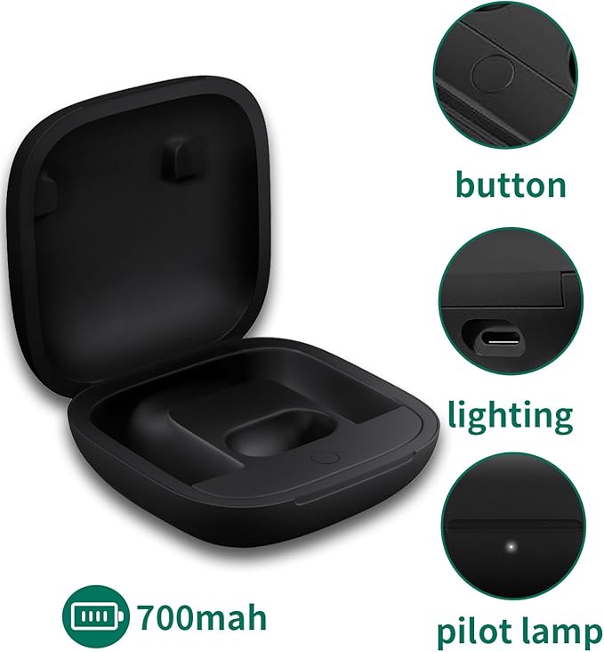 Charging Case Replacement Compatible for POWERBEATS PRO Wireless Earbuds (Not Include Earbud) Type-C Protective Case Bluetooth Pairing Sync Button