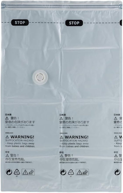 NeatNest 6 Pack Vacuum Storage Bags – 3 Small & 3 Medium, Flat Space Saver Bags for Clothes, Towels, Sweaters, Dual Compression (Vacuum or Hand Press), Airtight & Reusable