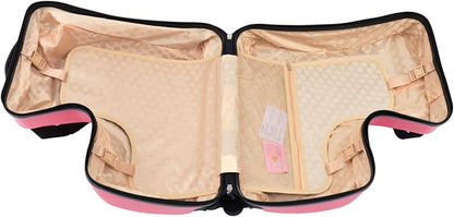 CNCEST 20"/24" Kid's Ride-on Travel Suitcase,Travel Rolling Luggage with Wheels Carry Trolley Luggage with Password Lock,Children's Ride On (20“ Purplish red)