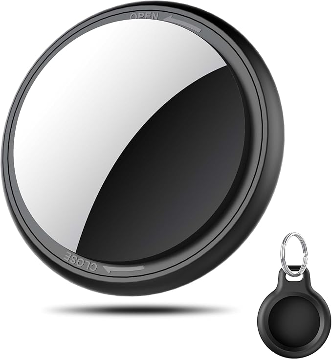 Air Tracker Tags-1 Pack, 2025 New [Apple MFi Certified],Bluetooth Tracker Work with Apple Find My (iOS Only), Replaceable Battery, Smart Tag with Diverse Holder, Item Finder for Luggage/Key/Suitcase