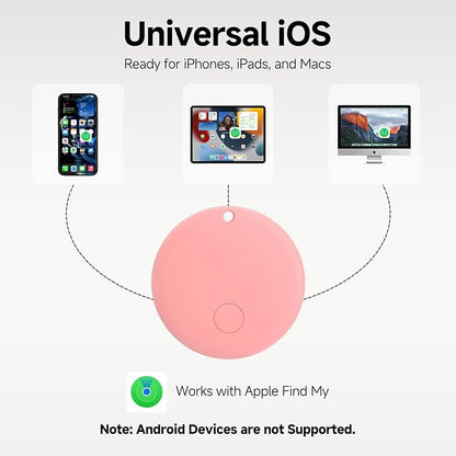 JTD Air Tracker Tags 5 Pack for Find My, 2025 Upgraded with IP68 Waterproof Item Finder with Left-Behind Alert, 5 Colors for Keys, Luggage, Backpack, Wallet. iOS Only.