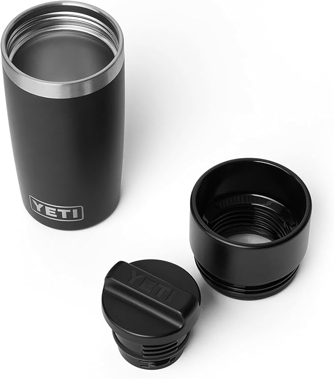 YETI Rambler 12 oz Travel Bottle, Stainless Steel, Vacuum Insulated with Leakproof Commuter Cap, Black