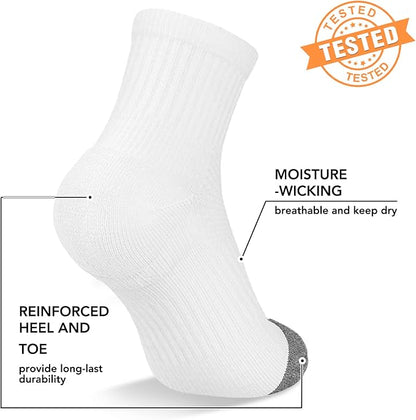 5 Pairs Copper Compression Socks for Women & Men - Ankle Plantar Fasciitis Arch Support Running Socks for Athletic