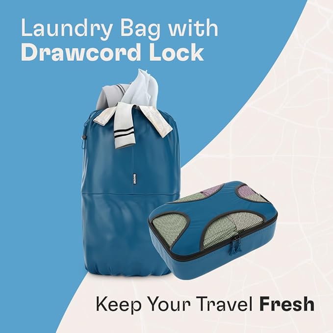 Shacke 6 Set Packing Cubes for Travel - Compression Packing Bags/Travel Organizer - Luggage Organizer Bags for Traveling - Travel Essentials for Women - Cruise Must Haves Packing List