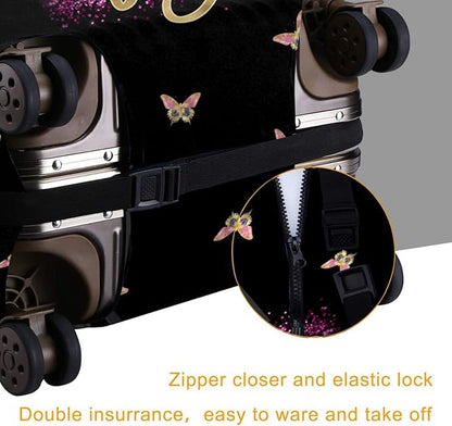 Travel Suitcase Protector Light skin african american Elastic Protective Washable Luggage Cover With Concealed Zipper Suitable For 18-32 Inch(S (for 18--21 inch luggage))