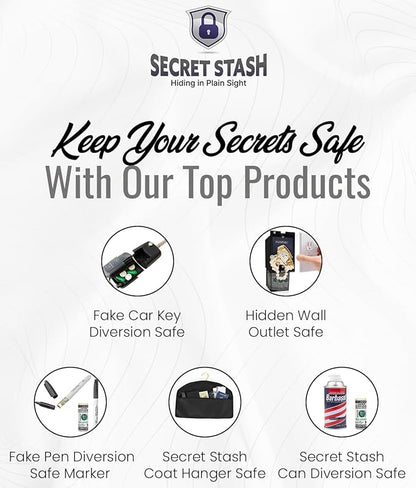 Security Money Belt with Hidden Money Pocket - Nylon Tactical Belt for Men & Women with Nonmetallic Buckle - Security Money Belt for Valuables, Cash, Passport - Cashsafe Anti-Theft Wallet, Large