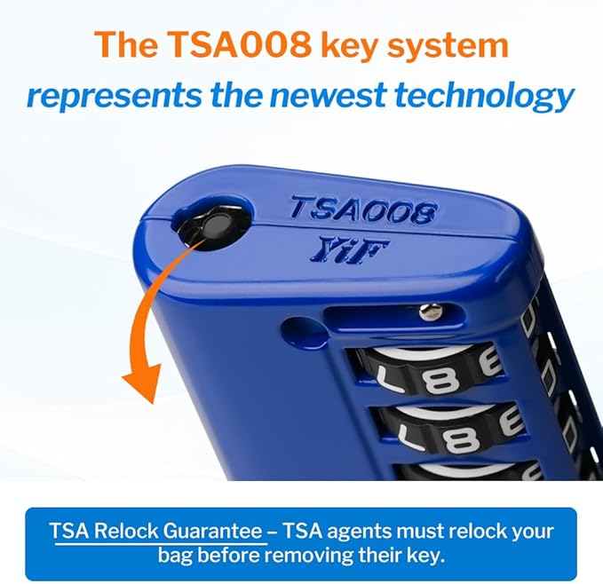 Forge TSA Approved Luggage Locks 4 Digit Combination TSA Travel Locks with TSA008, Open Alert Indicator, Zinc Alloy Body for Luggage, Suitcase, Backpack, and More. Blue 2 Locks.
