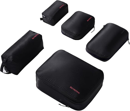 Compression Packing Cubes for Travel-Expandable Luggage Organizers, Water-Resistant Compressible Packing Bags with Clean/Dirty Separation for Carry-on Suitcase & Backpack