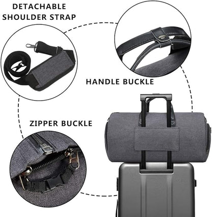 Convertible Garment Bag with Shoulder Strap, Modoker Carry on Garment Duffel Bag for Men Women - 2 in 1 Hanging Suitcase Suit Travel Bags (Black)