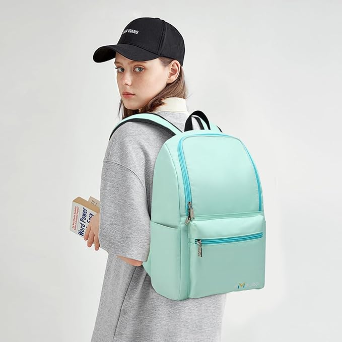 OMOUBOI Casual Daypacks Superbreak Backpack 14 inch Laptop Backpack for Women & Men Fits Tourism Business (Cyan)