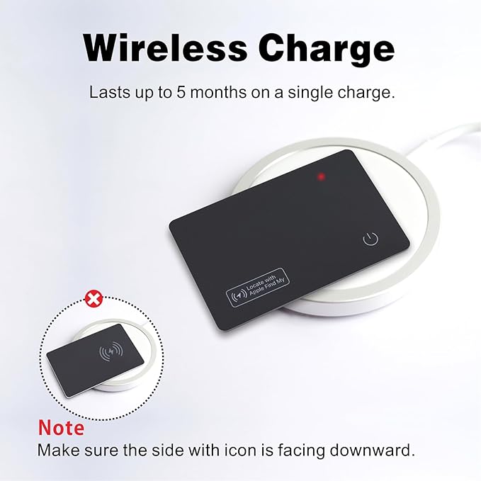Eelexa Wallet Tracker Card, Rechargeable Thin Finder, Works with Apple Find My (iOS Only), Item Locator for Luggage Tags, Passports, Phone, IP68 Waterproof, 2 Pack
