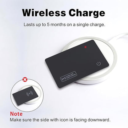 Eelexa Wallet Tracker Card, Rechargeable Thin Finder, Works with Apple Find My (iOS Only), Item Locator for Luggage Tags, Passports, Phone, IP68 Waterproof, 2 Pack