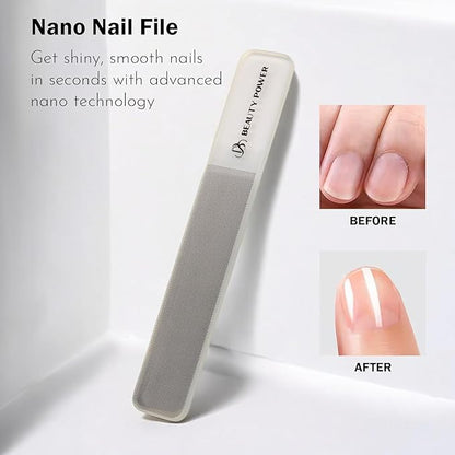 9 in 1 Professional Manicure Pedicure Set - Stainless Steel Nail Clippers, Nano File, Cuticle Nipper, Scissors, Tweezers, Travel PU Leather Case for Men & Women - Gift Ready (Brown)