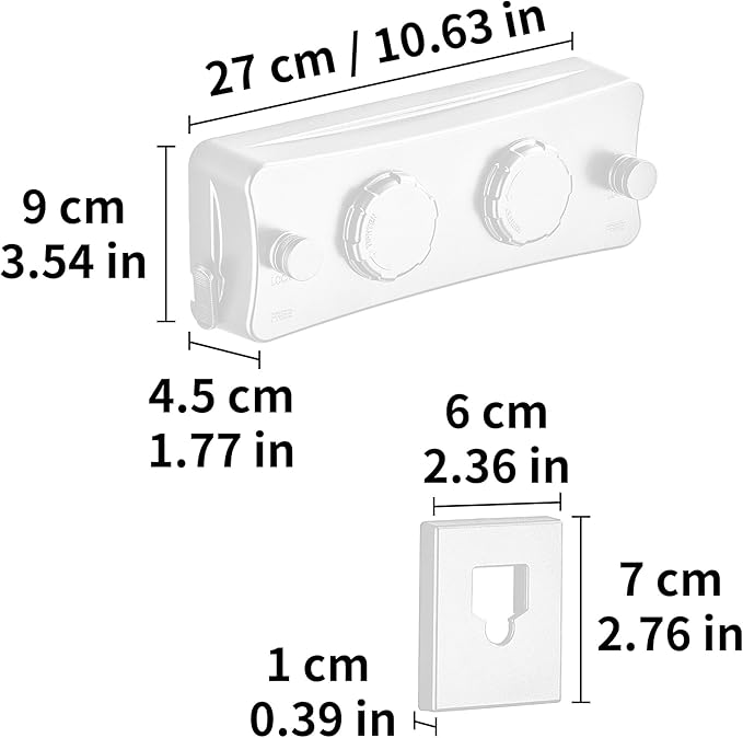 JOOM Retractable Clothesline Heavy Duty Clothes Drying Laundry Line Wall Mounted Easy Hanging Clothes Drying Laundry Line Retracting Hanging Lock to Prevent Sagging (Two line,White)