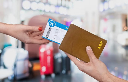 Personalized Monogrammed Antique Saddle Leather RFID Passport Wallet