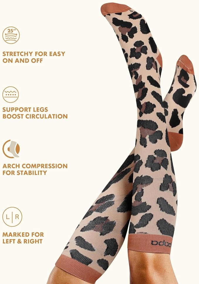 Cute Compression Socks for Women - 3 Pairs 20-30 mmHg Graduated Support Lightweight for Daily Wear Travel Nurse