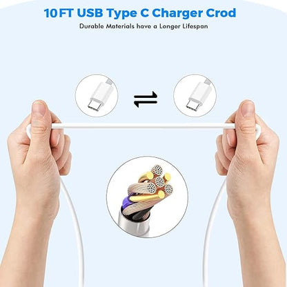 iPhone 16 15 Fast Charging,2Pack USB C Wall Charger Block Quick PD Adapter with 6Foot USB C to C Charger Cord Fast Charging for iPhone 16/16 ProMax/15 Plus/15 Pro, iPad 10/Mini 6/Air 4/5/Pro 12.9/11