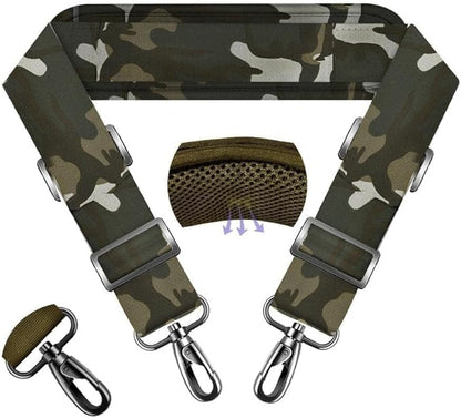 ZINZ 74" Shoulder Strap with Fixed Pad and Dual Balanced Buckles，Camouflage Green