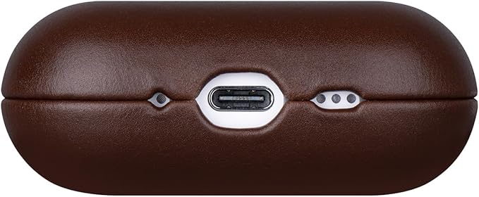 for AirPods Pro 3 Leather Case Cover - Leather from Cow Hide, Handmade Drop Protective Hard Cover, Qi and MagSafe Charging Compatible - for AirPods Pro 3rd Generation Case - Coffee Brown