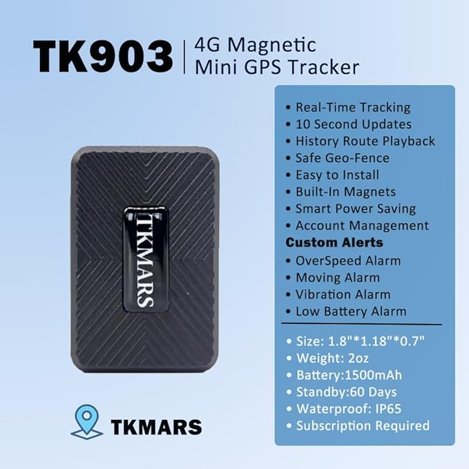 4G Mini GPS Tracker for Vehicles, No SIM Card Included, Real-Time Tracking, 60-Day Battery Life, Magnetic GPS Locator for Car, Motorcycle, Kids, Luggage, Anti-Theft