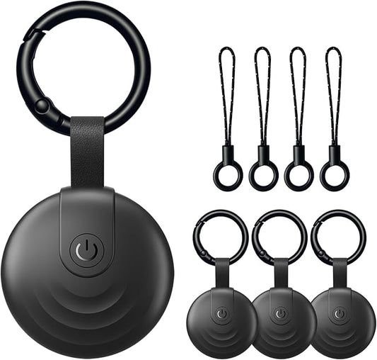 Air Tracker Tags (iOS Only) 4 Pack: Bluetooth Item Finder with Apple Find My APP, Item Locator for Keys Finder, Bags Wallets Anti-Loss, IP68 Waterproof Smart Tag (F20 Black)
