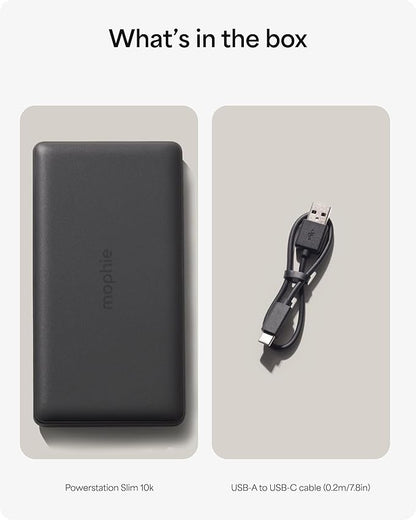 Mophie Powerstation Slim 10,000mAh Power Bank | Thin Everyday Power | 15W, Multi-Device